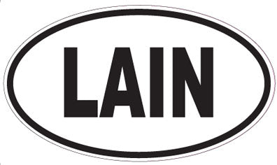 LAIN - Oval Sticker