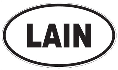 LAIN - Oval Magnet