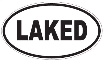 LAKED - Oval Sticker