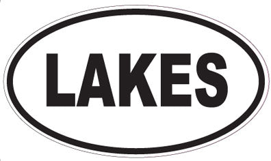 LAKES - Oval Sticker
