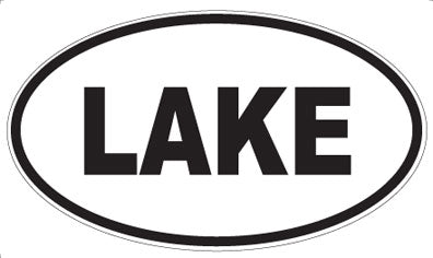 LAKE - Oval Magnet