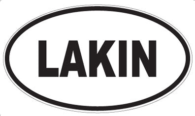 LAKIN - Oval Sticker