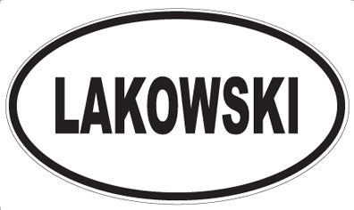 LAKOWSKI - Oval Magnet