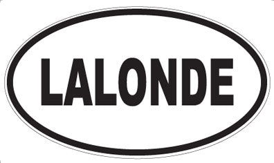 LALONDE - Oval Sticker