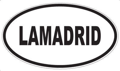LAMADRID - Oval Magnet