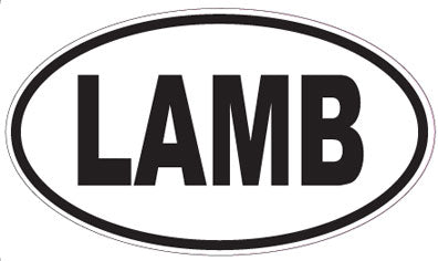 LAMB - Oval Sticker