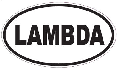 LAMBDA - Oval Sticker