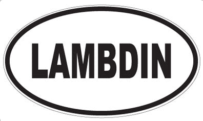 LAMBDIN - Oval Magnet