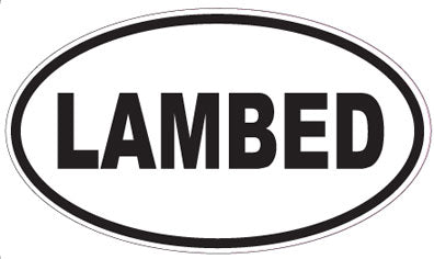 LAMBED - Oval Sticker