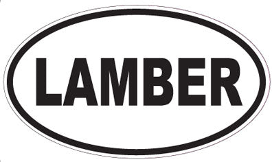 LAMBER - Oval Sticker