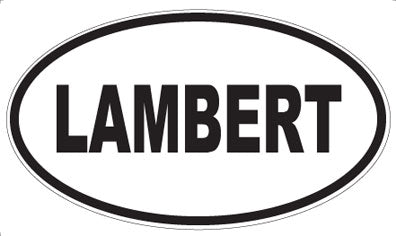 LAMBERT - Oval Sticker