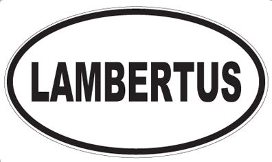 LAMBERTUS - Oval Sticker