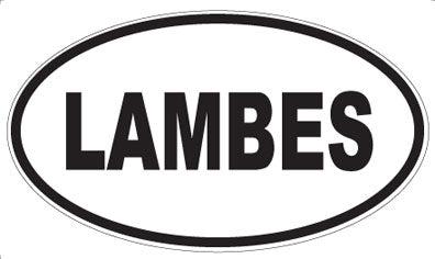 LAMBES - Oval Magnet