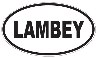 LAMBEY - Oval Sticker