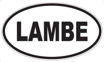 LAMBE - Oval Magnet