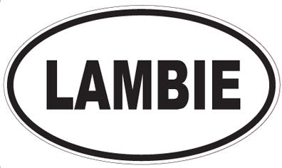 LAMBIE - Oval Sticker