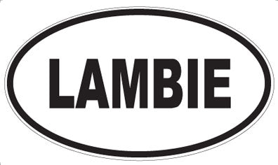 LAMBIE - Oval Magnet