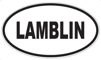 LAMBLIN - Oval Sticker