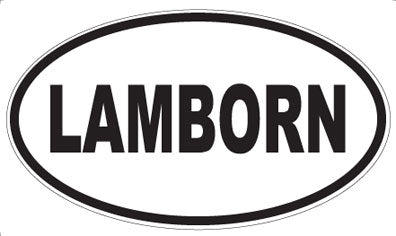 LAMBORN - Oval Sticker