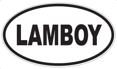 LAMBOY - Oval Magnet