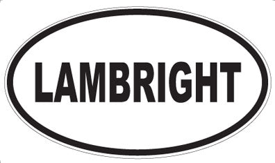 LAMBRIGHT - Oval Sticker