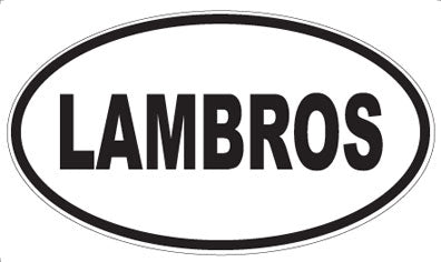LAMBROS - Oval Sticker