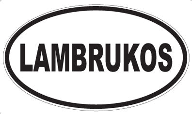 LAMBRUKOS - Oval Sticker