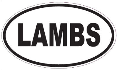 LAMBS - Oval Magnet