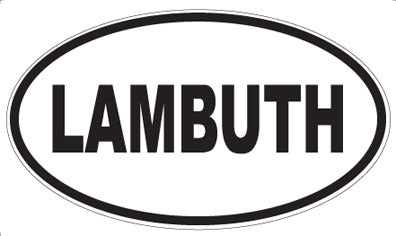 LAMBUTH - Oval Sticker