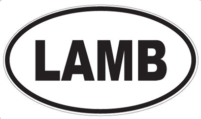LAMB - Oval Magnet