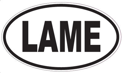 LAME - Oval Sticker