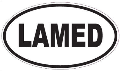 LAMED - Oval Sticker