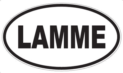 LAMME - Oval Sticker