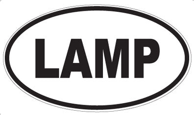 LAMP - Oval Sticker