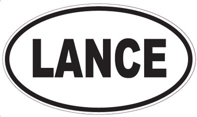 LANCE - Oval Sticker