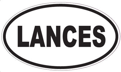 LANCES - Oval Sticker