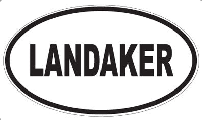 LANDAKER - Oval Sticker