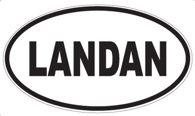 LANDAN - Oval Sticker