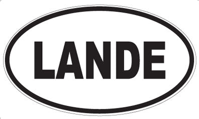 LANDE - Oval Sticker