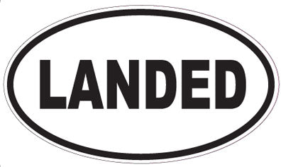 LANDED - Oval Sticker