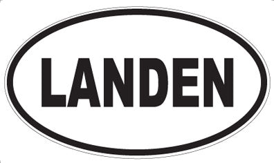 LANDEN - Oval Sticker