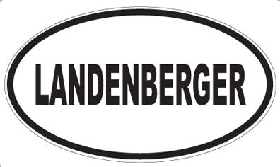 LANDENBERGER - Oval Sticker