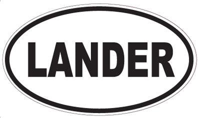 LANDER - Oval Sticker