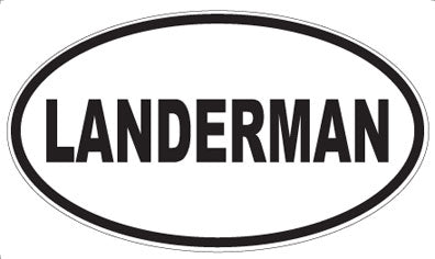 LANDERMAN - Oval Sticker