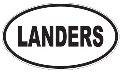 LANDERS - Oval Sticker