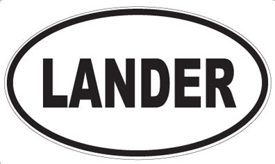 LANDER - Oval Magnet