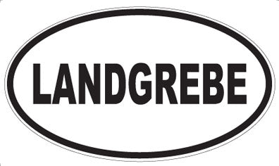 LANDGREBE - Oval Magnet
