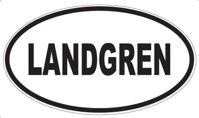 LANDGREN - Oval Magnet