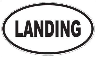 LANDING - Oval Magnet