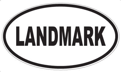 LANDMARK - Oval Magnet